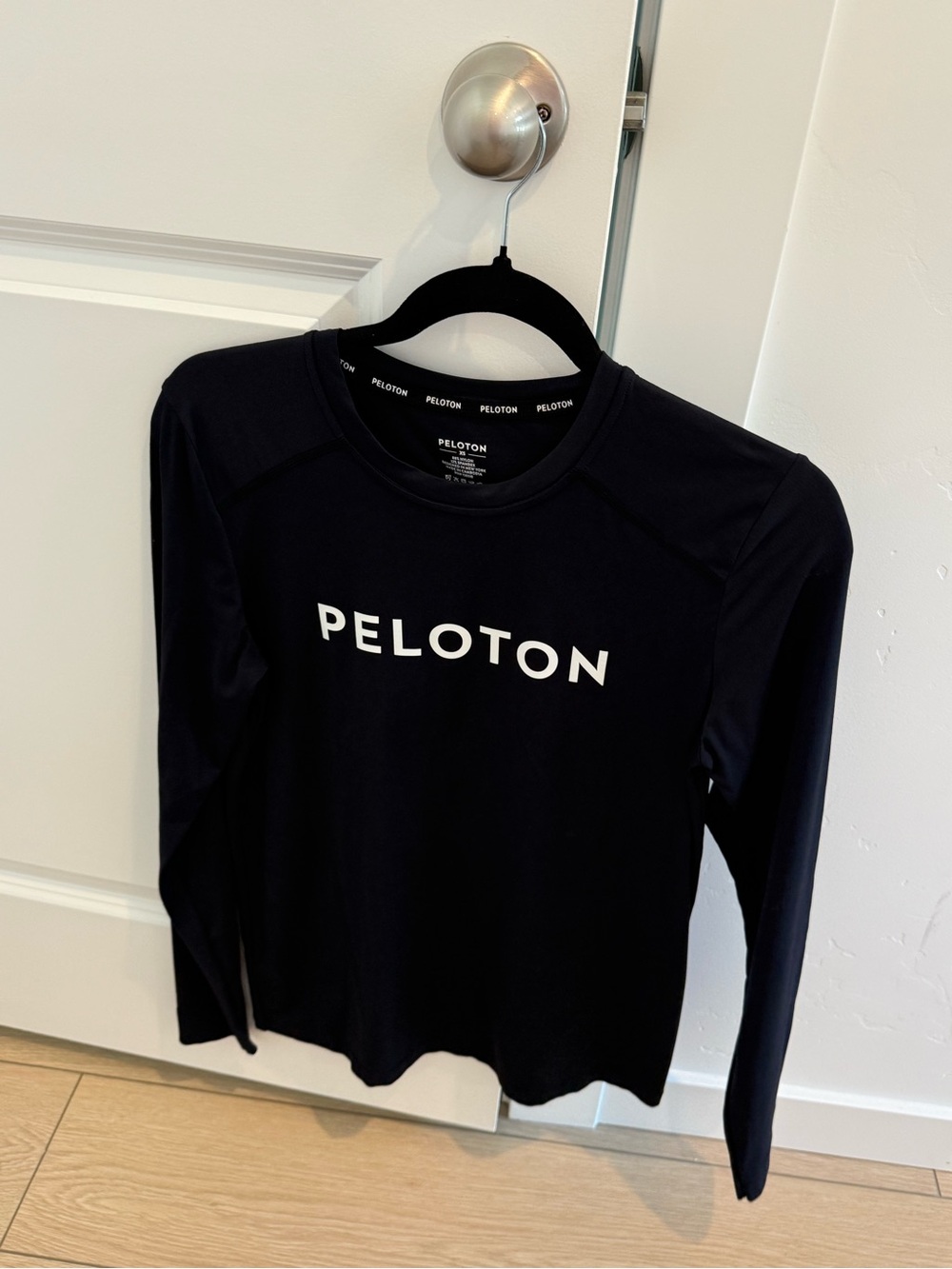 Peloton Black Long-Sleeve Logo Top